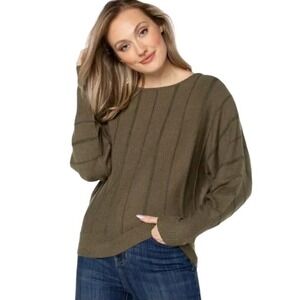 Liverpool Los Angeles Myrtle Heather Dolman Sweater XS LM8B33SK11 Green Ribbed